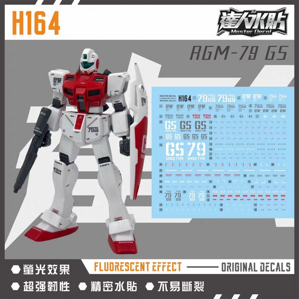 HG 1/144 GM COMMAND SPACE TYPE WATER DECAL MASTER DECAL