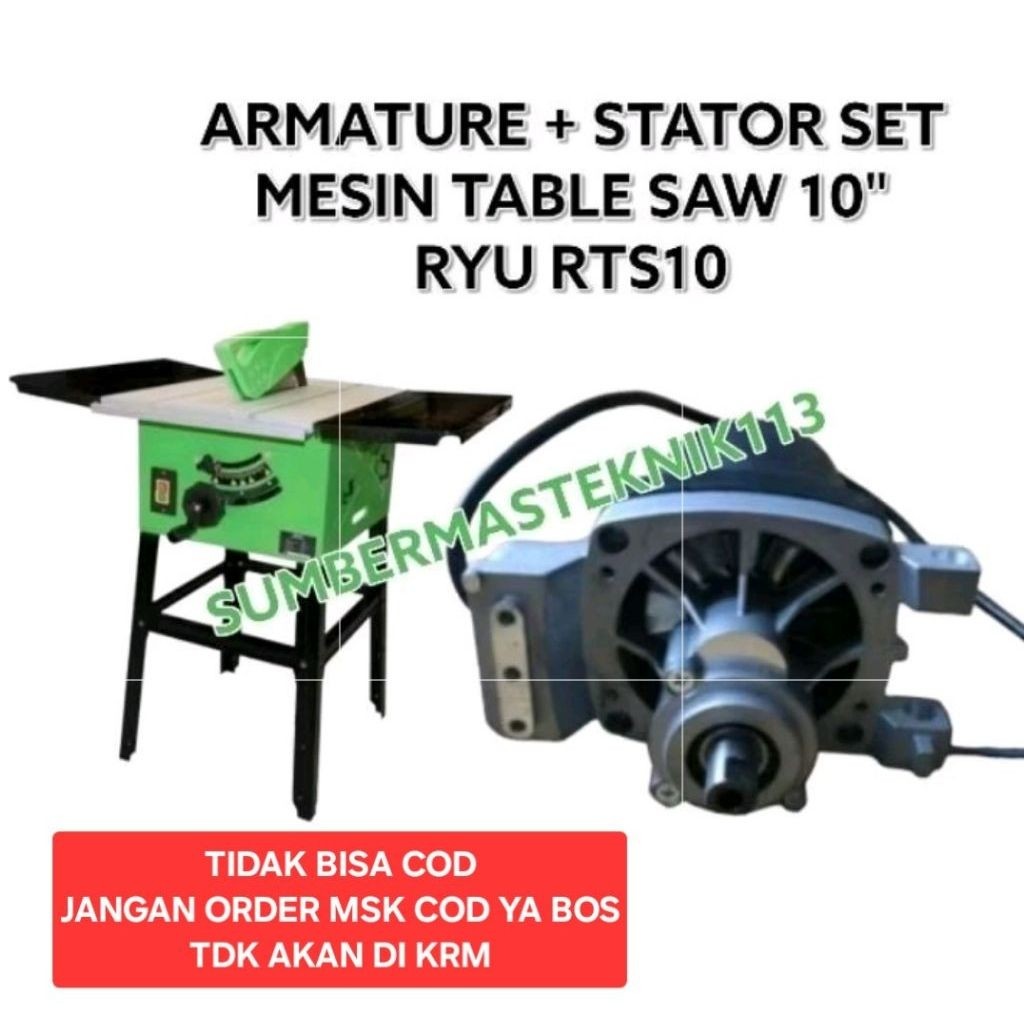 ARMATURE STATOR RYU RTS10 ANGKER + BANTALAN MESIN TABLE SAW RYU RTS 10