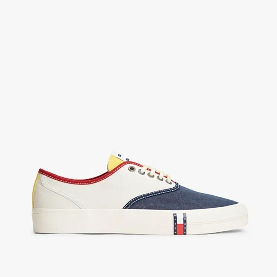 Sepatu Kets TOMMY HILFIGER Archive Canvas Colour Blocked Trainers Sepatu Kasual Pria