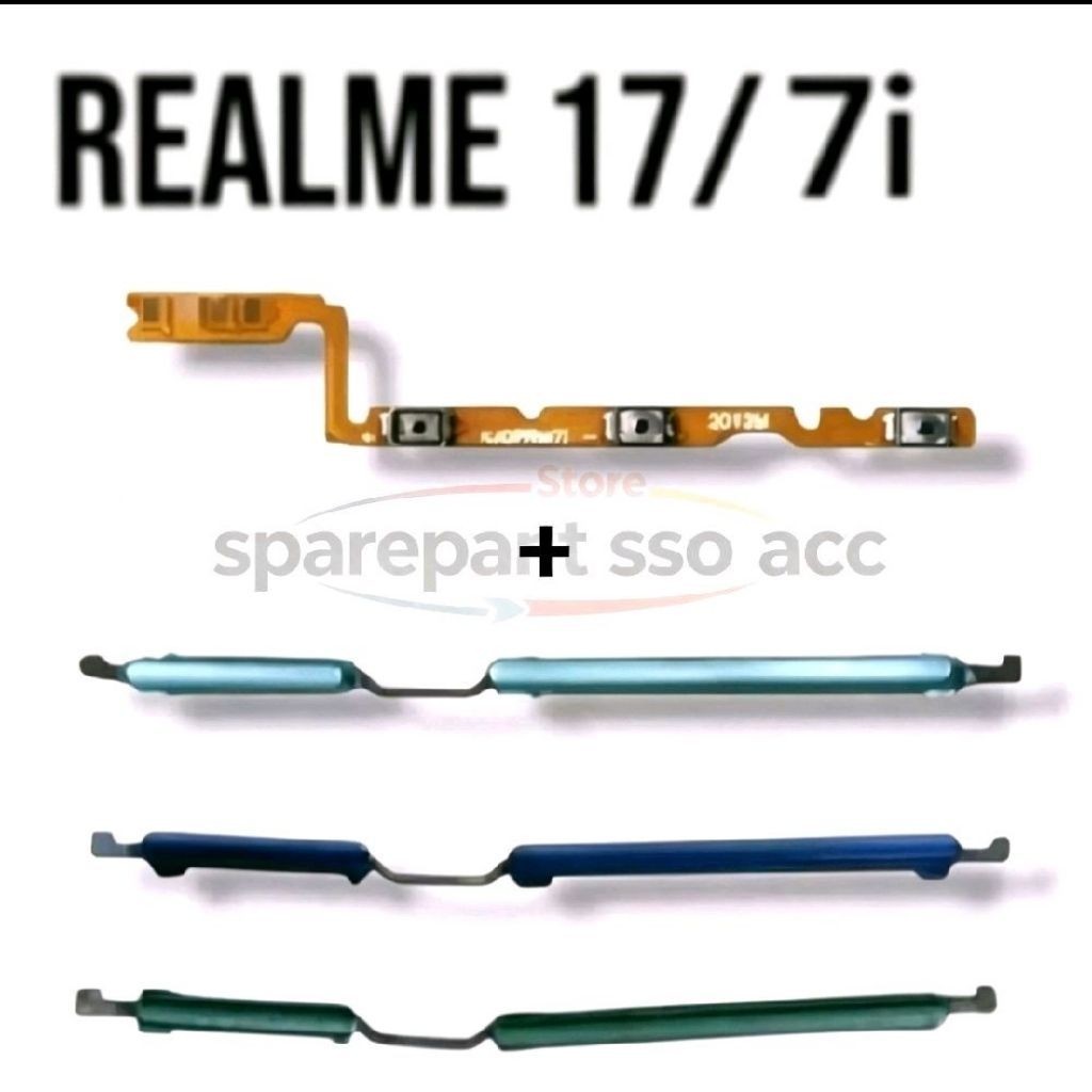 1 Set Tombol Luar + Flexible On Off Volume Untuk Realme 17 / 7i