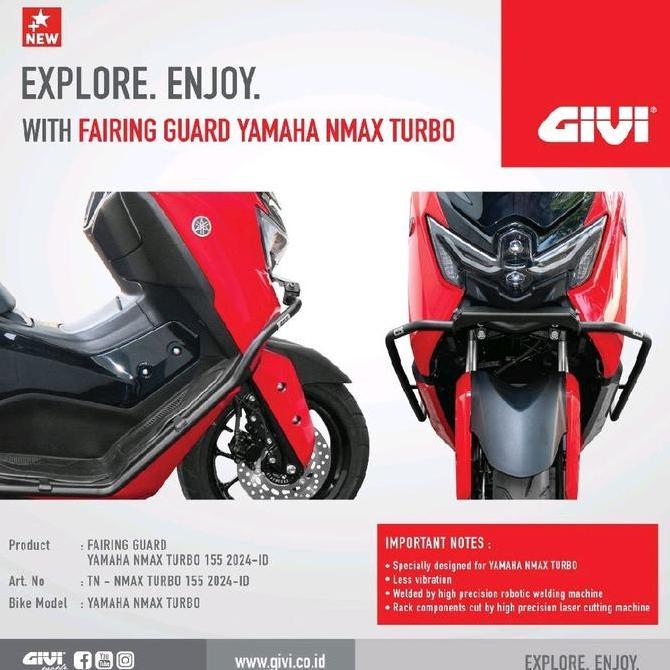 Crash bar/Pelindung Body Givi Yamaha Nmax Turbo, NMAX Neo