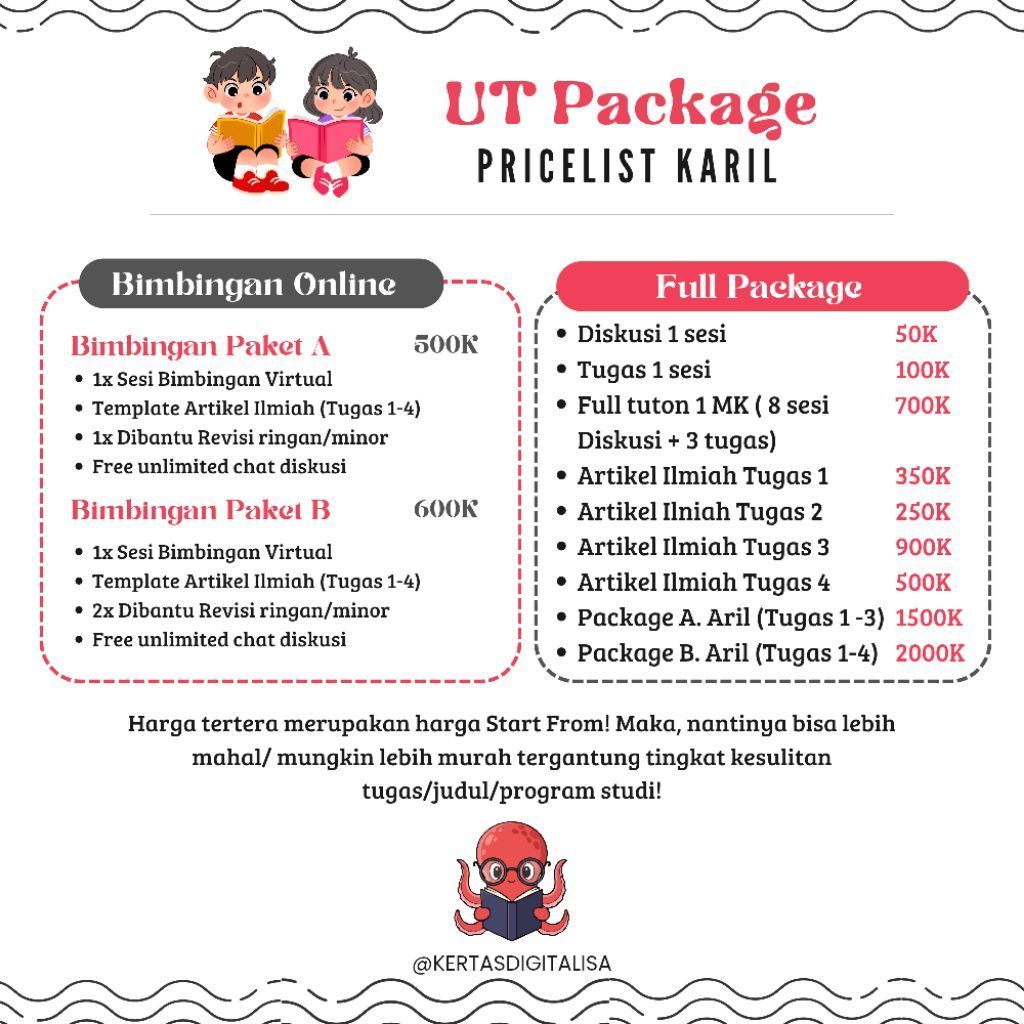 Pengerjaan Tugas UT | Tugas Persemester | Diskusi Mingguan | THE | Kisi Kisi | Metopen | Aril