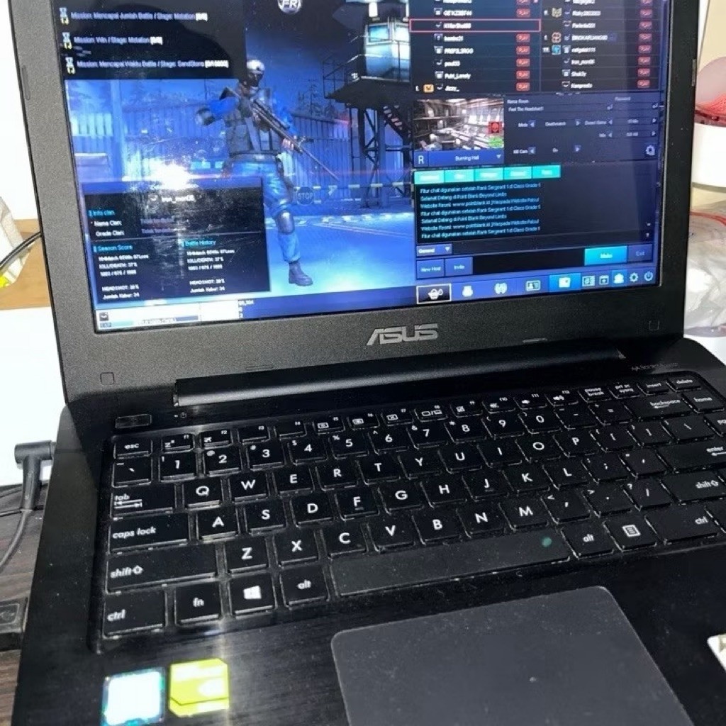 LAPTOP ASUS A456U Core i5-6198DU NVIDIA GeForce RAM 4GB HDD 1TB Laptop Bekas Normal
