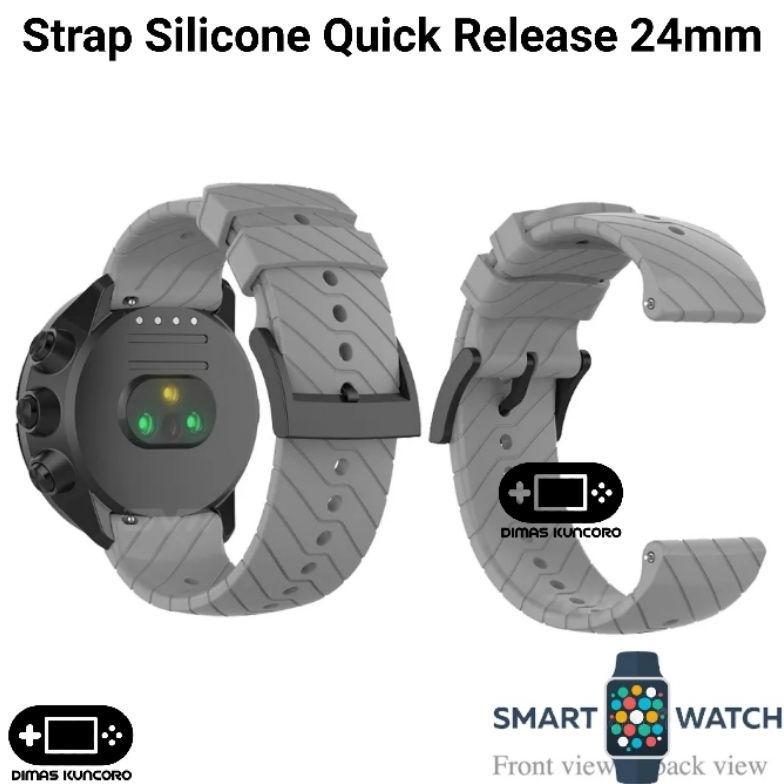 Strap Silicone Quick Release 24mm north edge laker 2 gavia 2 apache 3 range 5 aqua diving silikon si