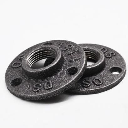 NAVHOKA 1pcs Flange fitting pipa threaded dinding lantai antik ukuran bahan besi