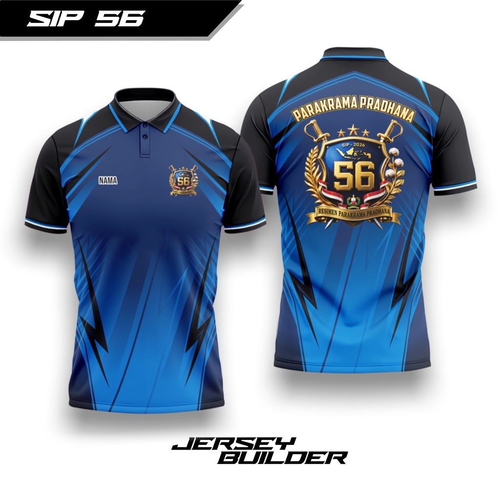 Kaos Jersey berkerah SIP 56 Fullprinting / Kaos dalam polisi SETUKPA POLRI / jersey polisi SIP 56 SE