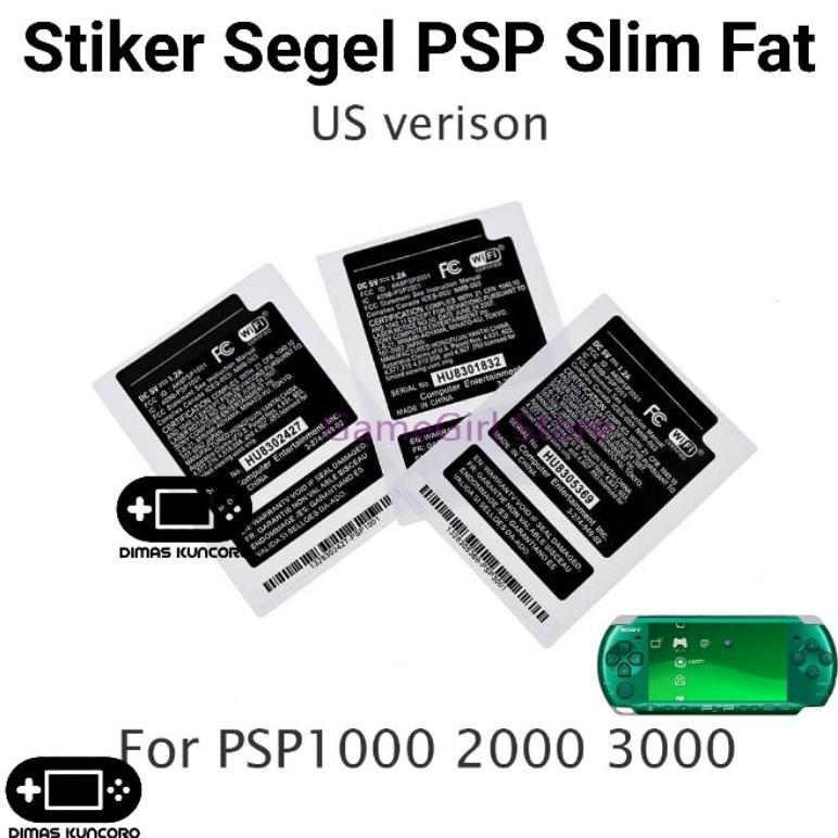 Stiker Segel PSP Slim Fat sticker 1000 2000 3000 void baterai battery