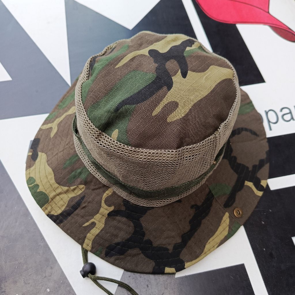 TOPI RIMBA JUNGLE HAT MANCING CAMO RIPSTOP