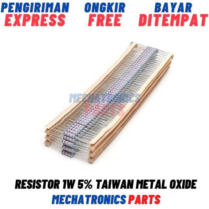 Resistor 1W 5% Taiwan 10K - 91K R Ohm Metal Oxide