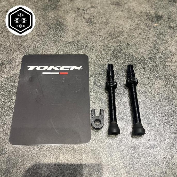 Valve Tubeless Token 55Mm Alloy Valve For Tubeless Wheels,Black