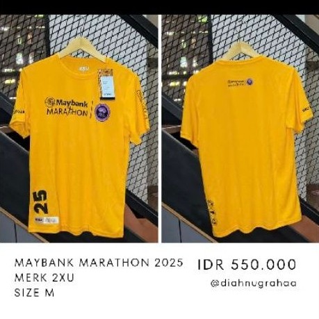 Jersey Maybank Marathon 2025 Baru Size M MERK 2XU