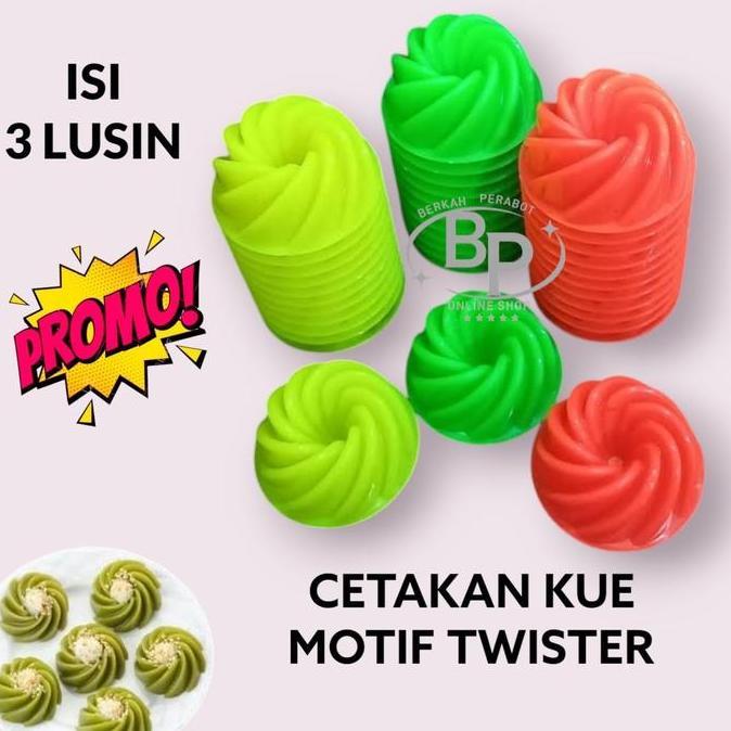 3 LUSIN CETAKAN PUDING, CETAKAN PUTU AYU MOTIF TWISTER