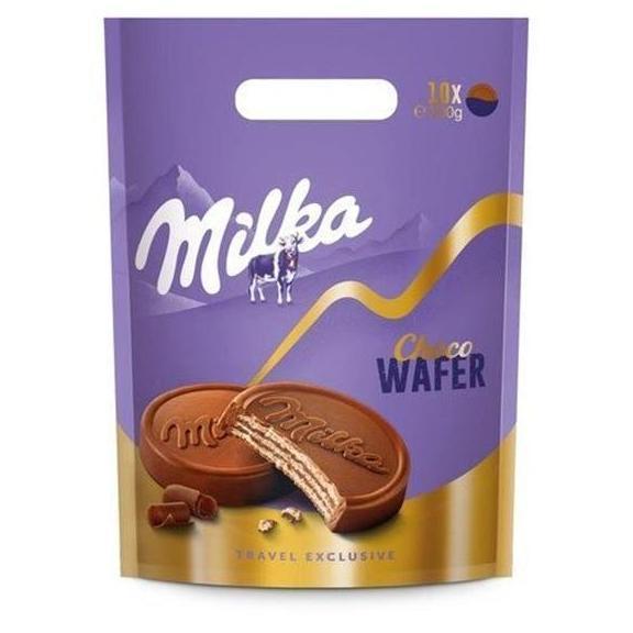 MILKA CHOCO WAFER POUCH 300gram isi 10 pcs asal Eropa Cokelat Coklat