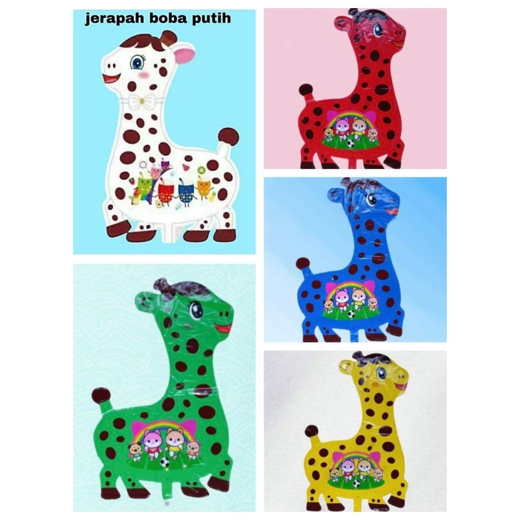 (1pack=50pc) JERAPAH (Balon Gas/FOIL/TERBANG/KARAKTER)