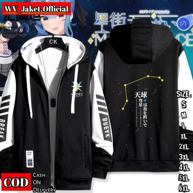 Jacket Hoodie Zipper SUISEI Oversize Korean Style Ready Size S M L XL Jumbo 2XL 3XL 4XL 5XL 6XL Kore