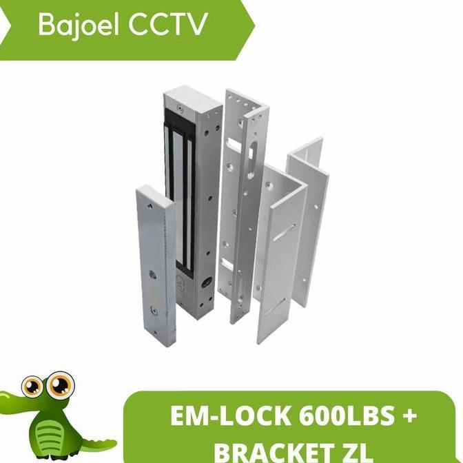 [] EM-LOCK 600LBS + BRACKET ZL ( Magnetic Lock EM Lock Access Control )