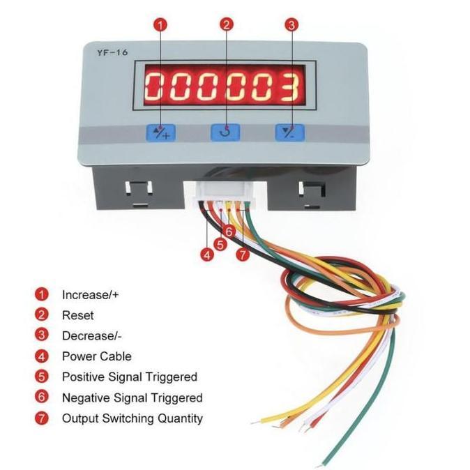 BYD01 MINI LED DIGITAL COUNTER MODUL DC/AC 5V-24V