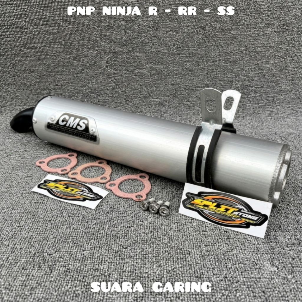 Silencer Knalpot Ninja R RR SS ZX 150 2Tak PNP CMS Aluminium Las Anti Bocor Suara Garing