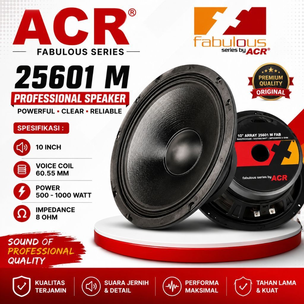 Surya Agung Speaker ACR Fabulous 10inch 25601 midrange midlow middle 10in