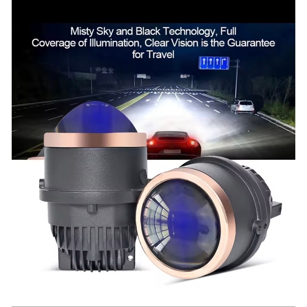 Biled Foglamp 3 Inch X5 3 Warna 50 Watt Jauh Dekat