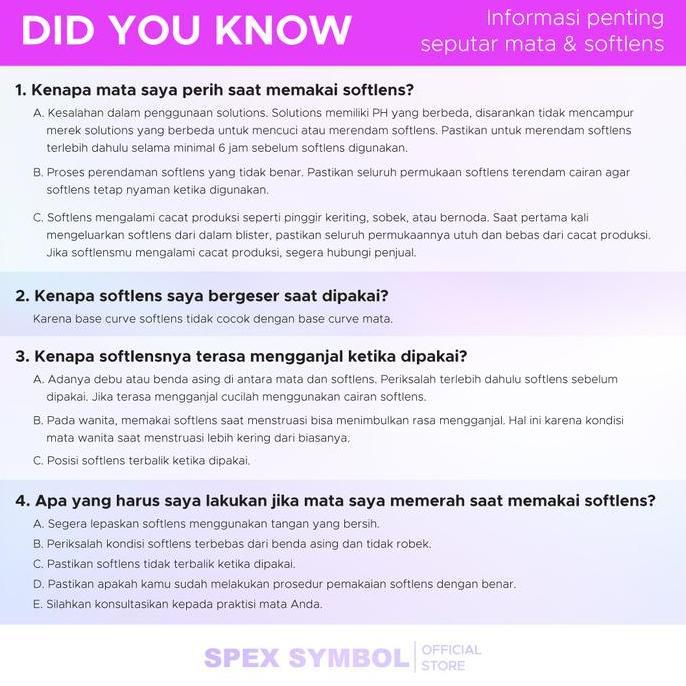 Eyes- Spex Symbol Softlens Ice N.8 Color (Pink, Blue, Green) By Exoticon | Softlens Baby Eyes | Sofl