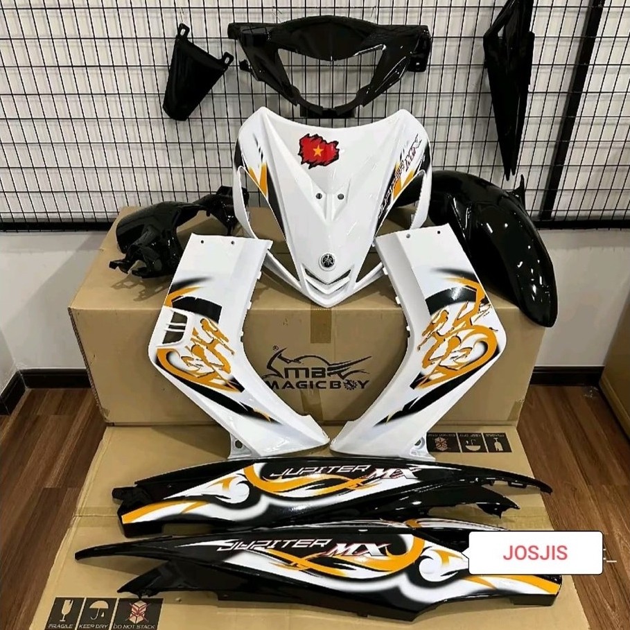 COVER BODY JUPITER MX 135 LAMA/OLD VARIAN WARNA PUTIH