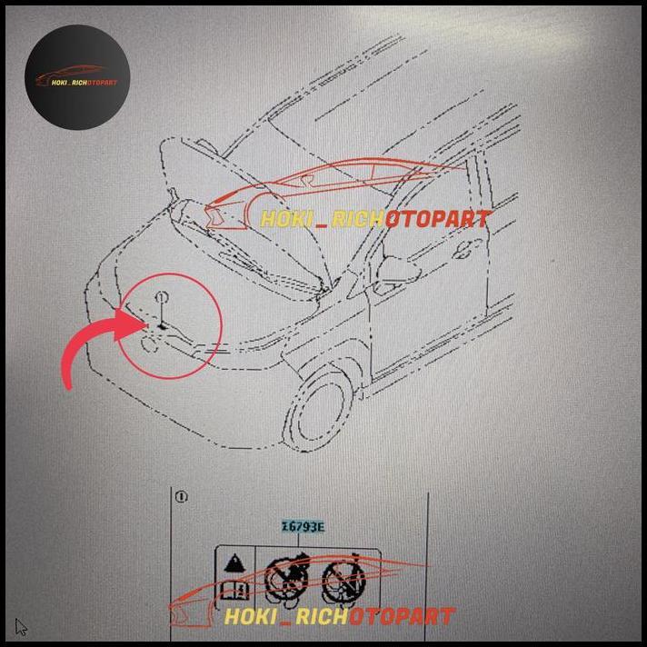 DISKON STIKER LABEL COOLING FAN CAUTION AVANZA 2022 VELOZ 2022 ORIGINAL 