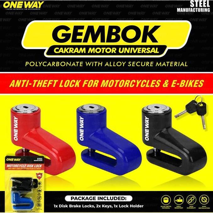 DN10 - Atrium Jaya Gembok Cakram Motor Kuat Anti Air Karat Potong Congkel Universal Best Seller