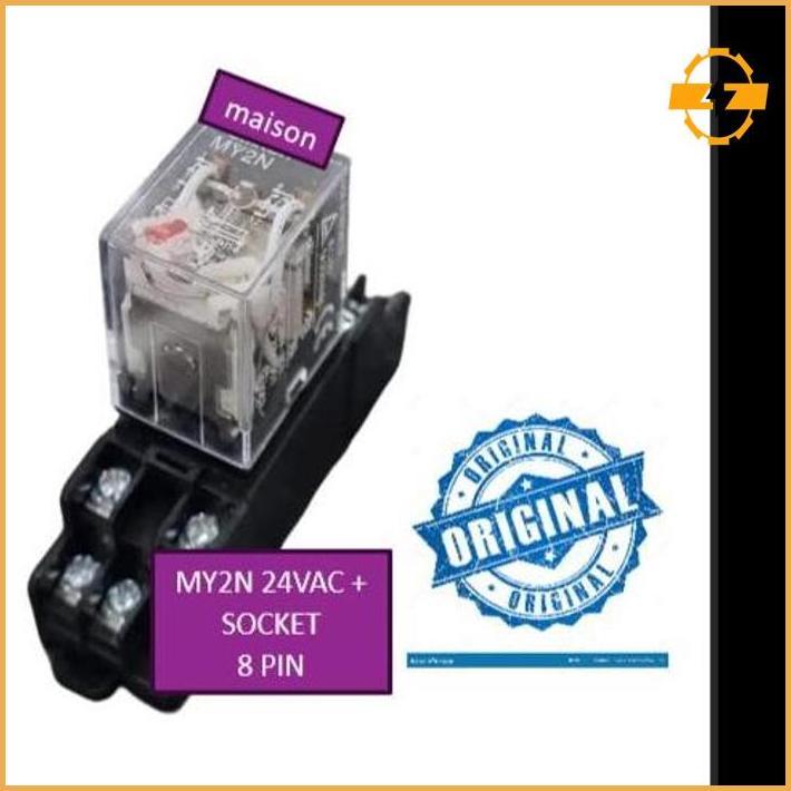 Set Relay My2N 24Vac + Socket - 8 Pin / Relay My2N 24V / My2 24Vac Restock