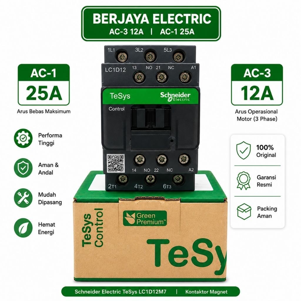 LC1D12M7 Kontaktor Magnet Schneider 220V 25A  lth TeSys Original