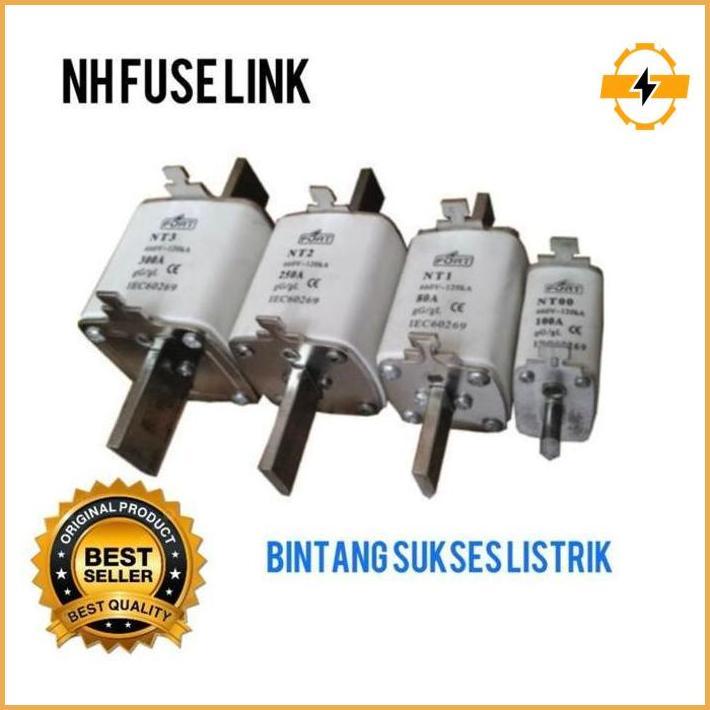 Original Fuse Link Nh Nh-00 Nt Fuse Nh00/C 25A 35A 40A 50A 63A 80A 100A 125A 160A Harga Spesial