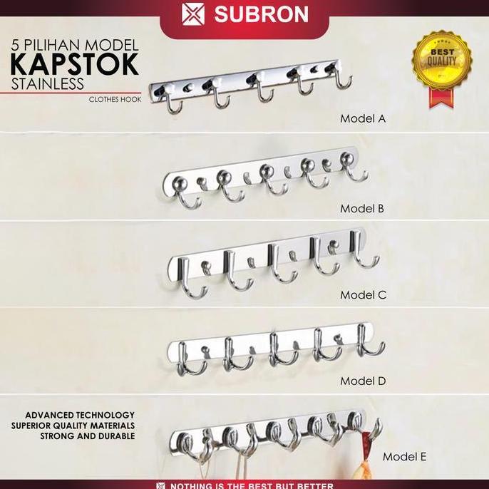 SUBRON KAPSTOK HANGER STAINLESS STEEL 5 KAIT 5 PILIHAN MODEL