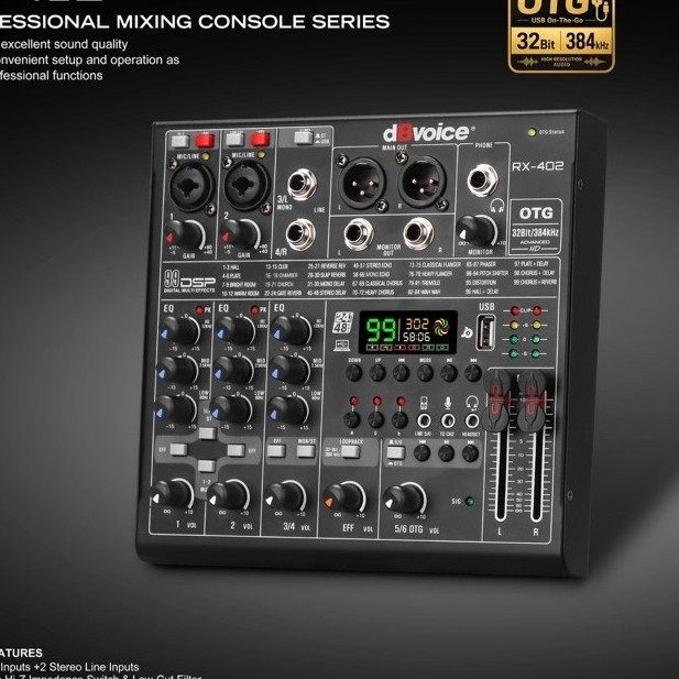 Mixer DBVoice R402 Original 4 Channel 99 DSP db voice r 402 mixer db voice r402 mixer rx 402