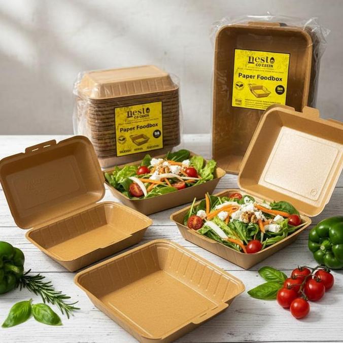 Dingdong- Paperkraf Lunch Box M/L Isi 50 Pcs