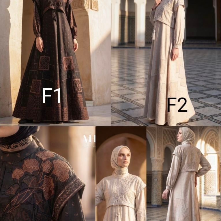 gamis syari motif hawa