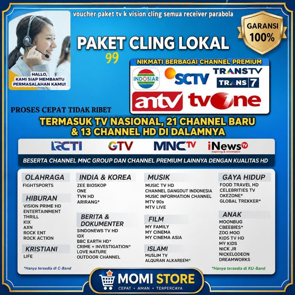 Paket Cling K Vision 1 Tahun/360 Hari CL012