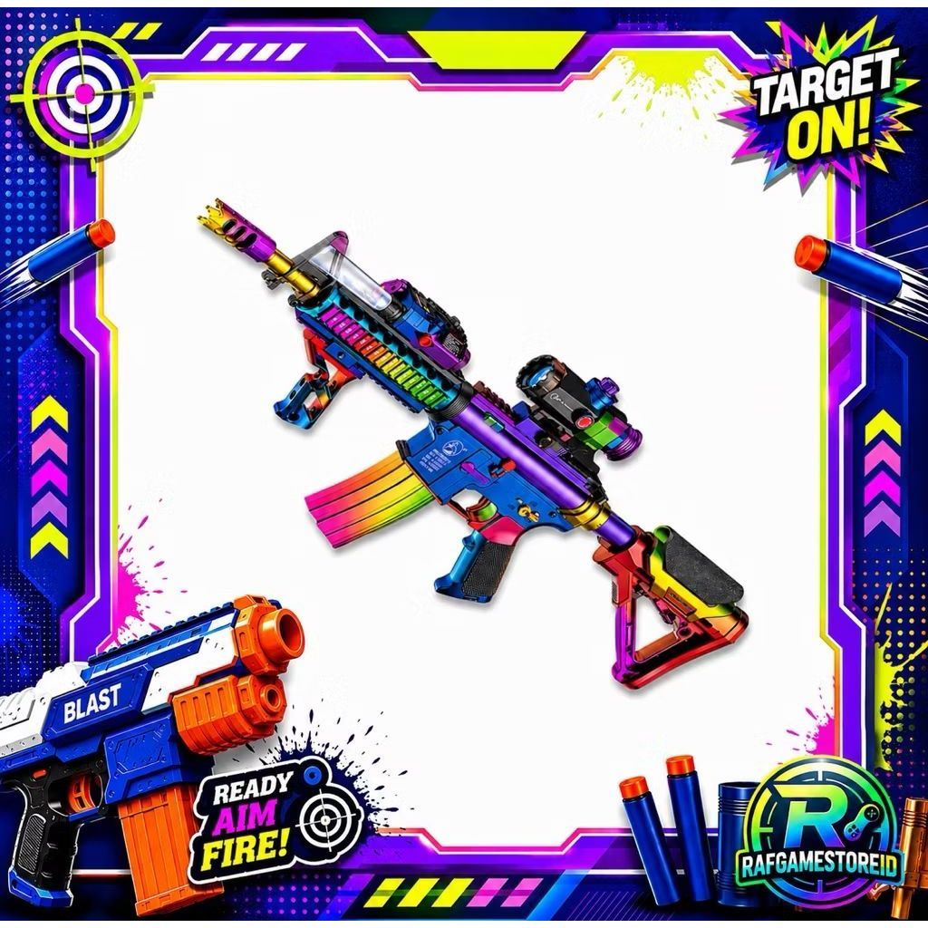 WEIHUI Mainan Anak Water Gell Blaster M4 Tembakan Mainan Water Jelly Toys
