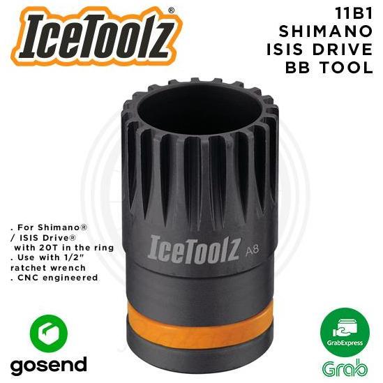 Promo Icetoolz Bb Tool Isis Driver Shimano Alat Buka Bb Kotak Shimano Isis Sepeda 11B1 1/2" Drive Ra