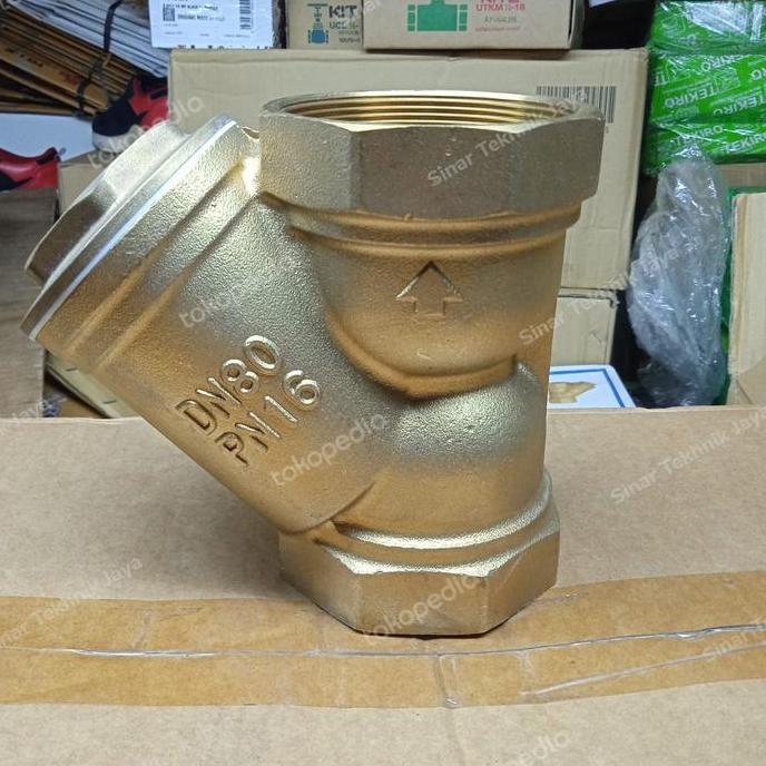 y strainer 3" (DN 80) kuningan saringan y strainer 3 inch