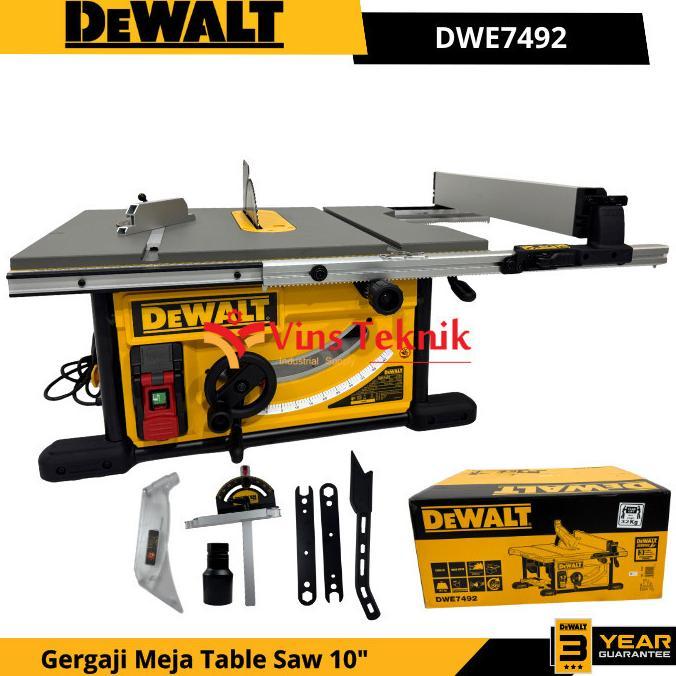 DEWALT DWE7492 Mesin Gergaji Potong Kayu Meja Table Saw 10" 254MM DWE 7492