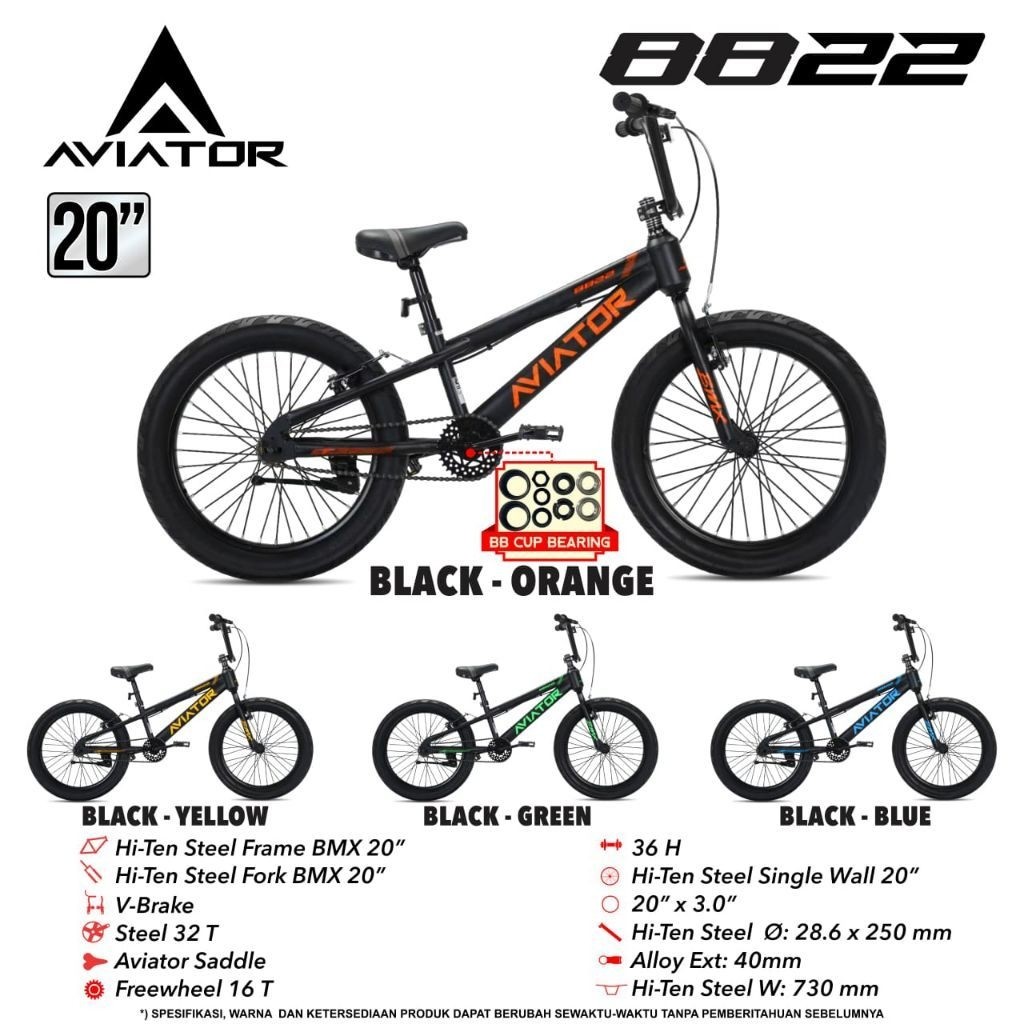 Sepeda BMX AVIATOR 20 inch (BAN JUMBO/3.0)