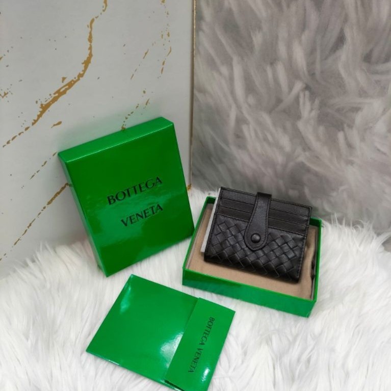 Dompet Pria Bottega Veneta Anyang Hitam dengan Kotak Hadiah