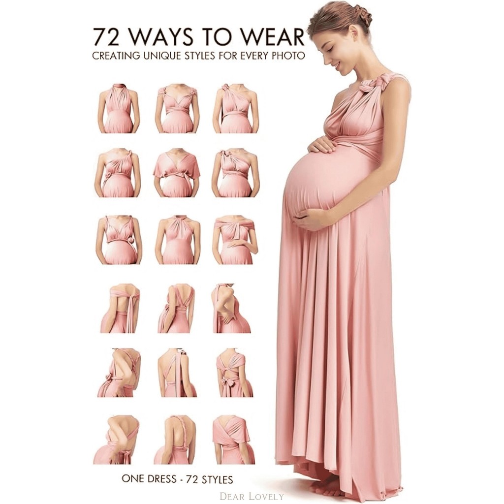 Dear Lovely - Premium Baju Hamil Dress Hamil Busui Gaun Pesta Ibu Hamil Multiway FREE KEMBEN Bahan I