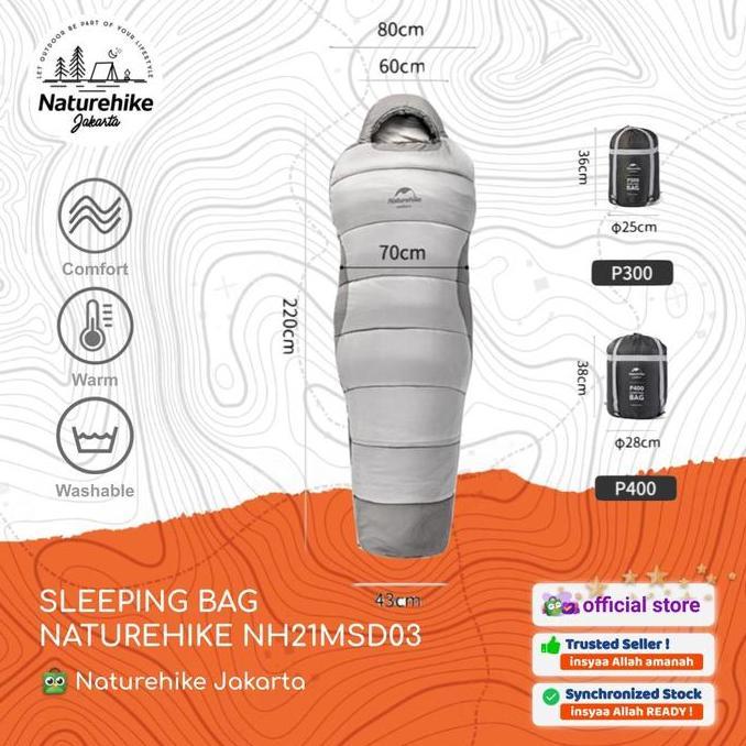 SLEEPING BAG / KANTONG TIDUR CAMPING GUNUNG NATUREHIKE NH21MSD03