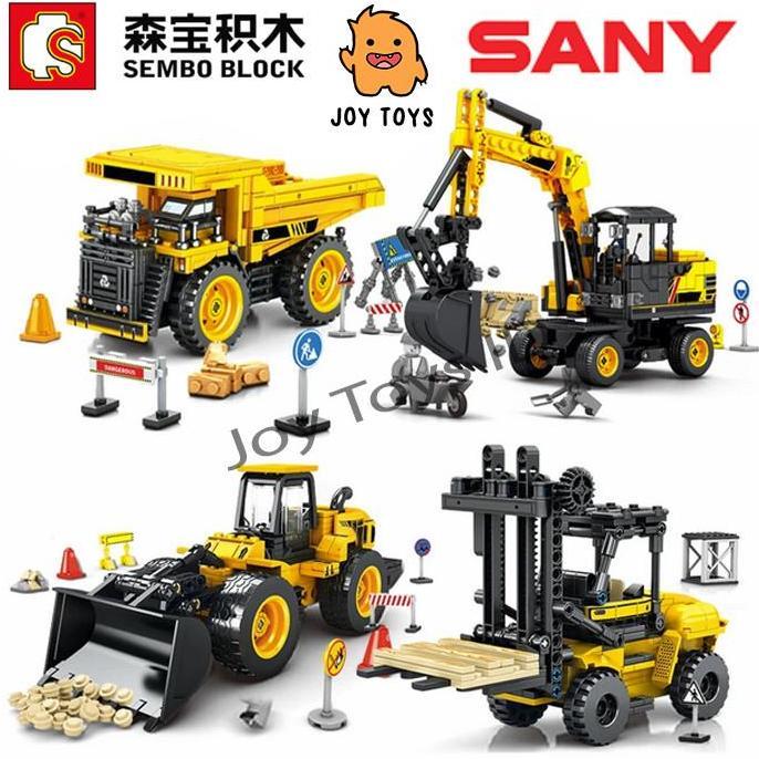 JOY TOYS Mainan Brick Sembo Kendaraan Berat Sany / Kendaraan Konstruksi Engineer Vehicle Dump Truck 