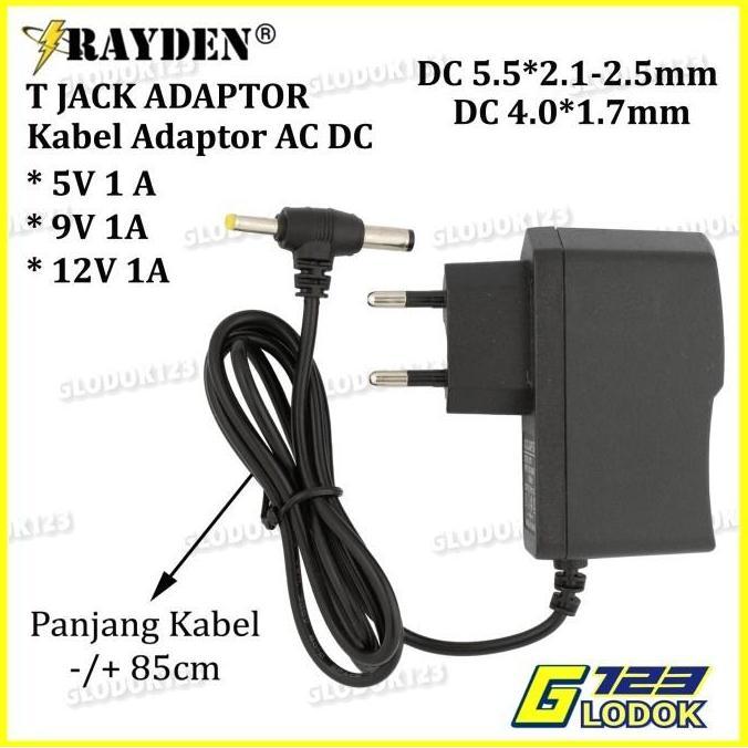 ADAPTOR AC DC 5V 9V 12V 1A SWITCHING POWER SUPPLY STB CCTV JACK T