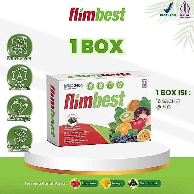 Kirito- Flim Fiber 1 Box Isi 16 Sachet Hh Fiber | Hh Nutrition | Antioxidants Sugar Free With Stevia