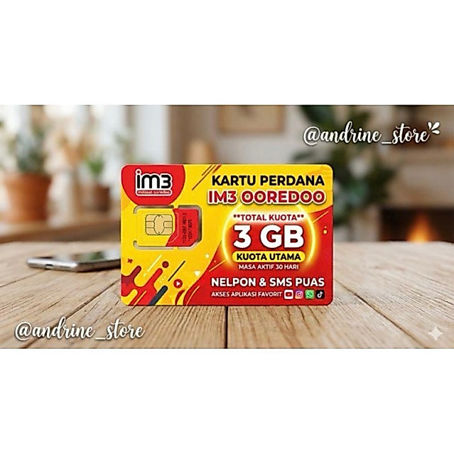 KARTU PERDANA INDOSAT/M3 3GB SIAP PAKAI NASIONAL DI JARINGAN 4G/5G/5G PLUSS