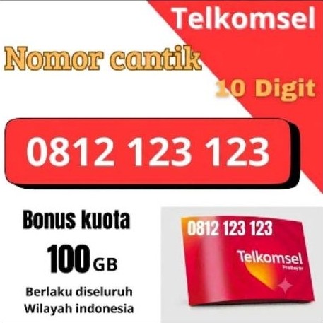 COD NOMER CANTIK 10DIGIT FREE 100GB KUOTA 100GB 4G/5GBISA DIGUNAKAN DI SELURUH WILAYAH INDONESIA