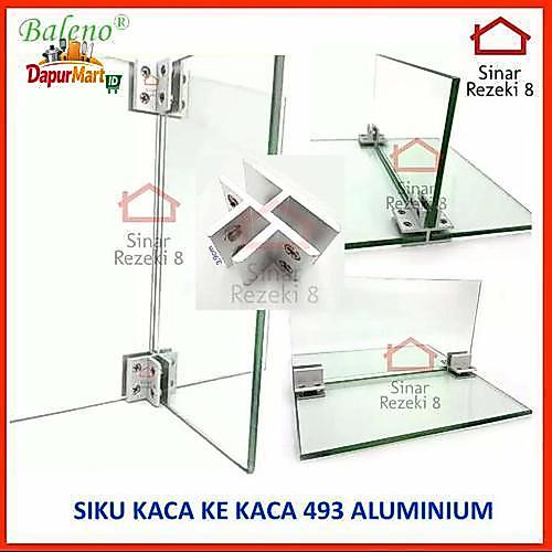 Siku Jepit Kaca 493 / Ambalan Bracket Konektor Siku Sambungan Penjepit